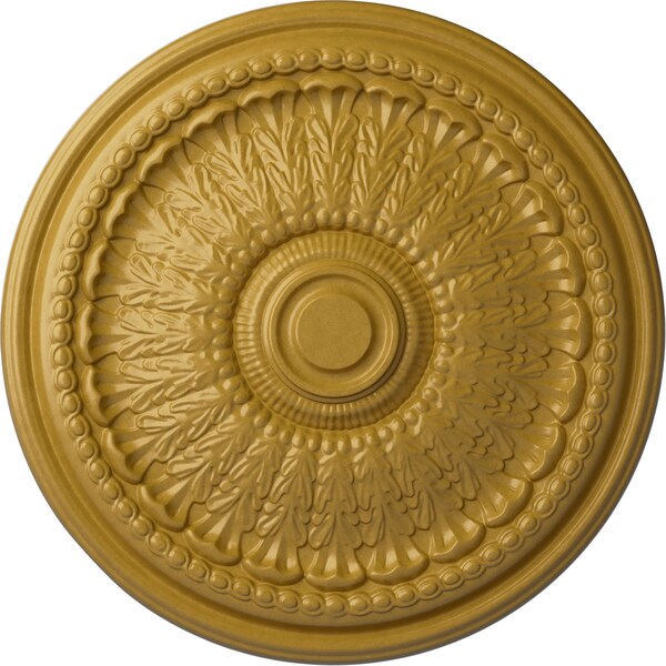 Ekena Millwork Brunswick Ceiling Medallion (Fits Canopies up to 4 1/2"), 27"OD x 2 1/2"P, Iridescent Gold CM27BRIGS - main
